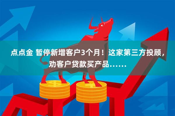 点点金 暂停新增客户3个月！这家第三方投顾，劝客户贷款买产品……